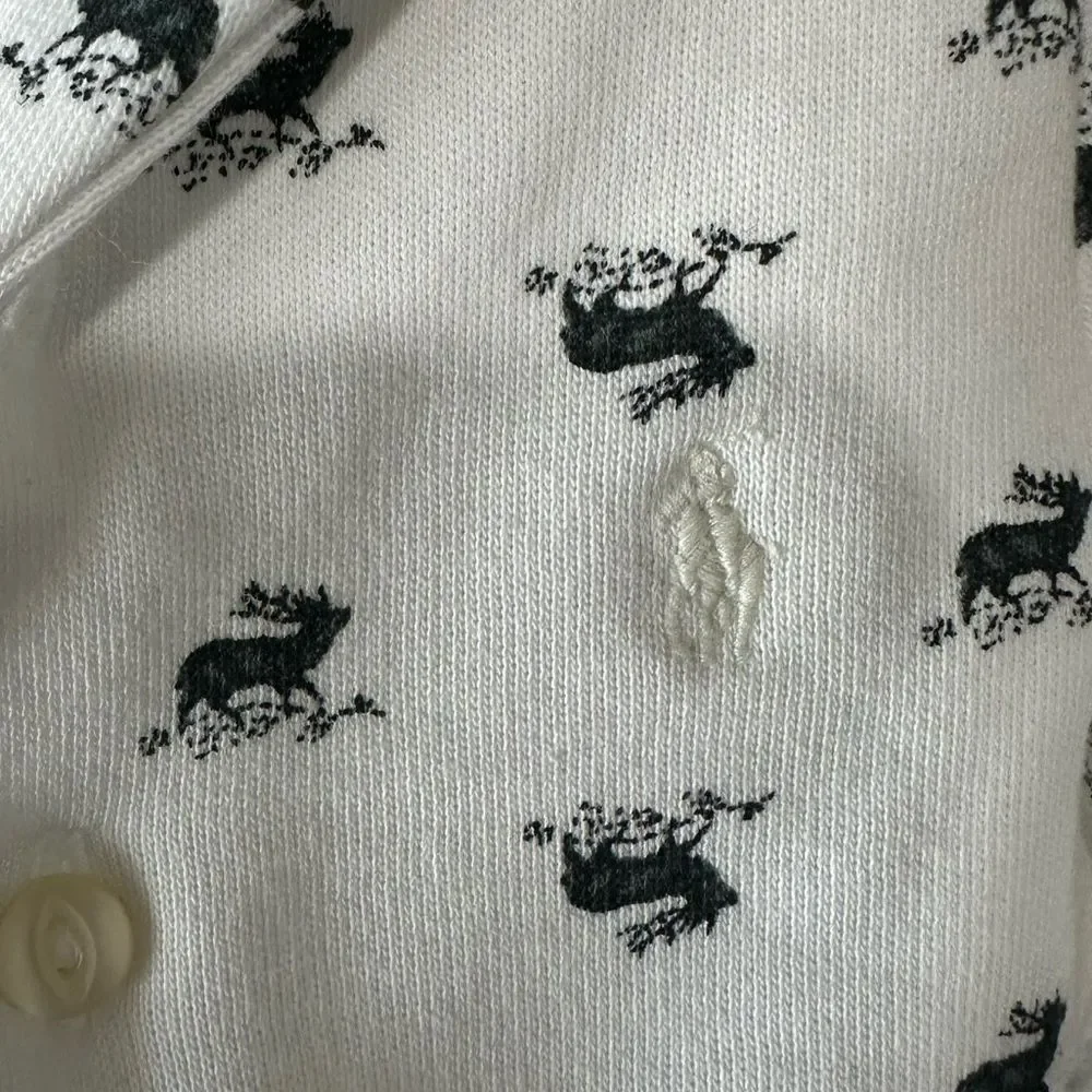 Ralph Lauren Print Fleece Romper New!